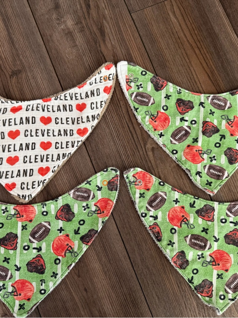 Kids Bandana Bibs - Cleveland Print